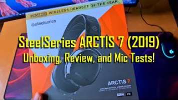 SteelSeries Arctis 7 Wireless Gaming Headset Unboxing, Review, and Mic comparison vs HyperX Quadcast