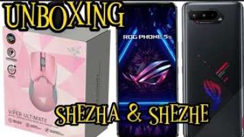 UNBOXING ROG PHONE 5 AND RAZER VIPER ULTIMATE MOUSE