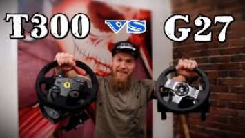 ОБЗОР и сравнение ТОПОВЫХ игровых рулей Logitech G27 и Thrustmaster T300 Alcantara Edition,