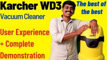 Karcher WD3 Wet and Dry Vacuum Cleaner Unboxing & Testing | Malayalam