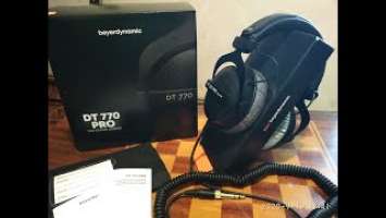 Обзор распаковка Beyerdynamic DT 770 pro 250 ohms Studio Headphones