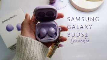 Samsung Galaxy Buds2 Lavender + Accessories | Aesthetic Unboxing by JStudio