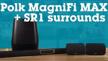 Polk MagniFi MAX with SR1 wireless surround speakers | Crutchfield