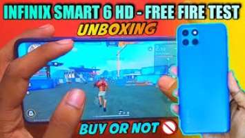 INFINIX SMART 6 HD FREE FIRE TEST / infinix smart 6 hd free fire gameplay+Heating+Battery Drain Test