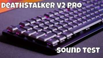 Razer DeathStalker V2 Pro linear switch sound test (Linear Optical keyswitches)