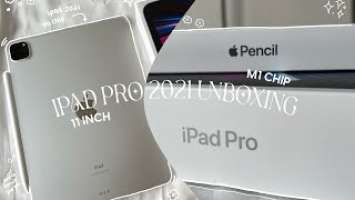  ipad pro 11” 2021 unboxing + apple pencil ༻✧༺