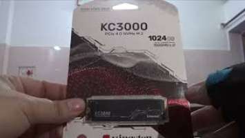 Kingston KC3000 PCIe 4.0 NVMe M.2 SSD 1TB unboxing-testing - New Build Series Part Two