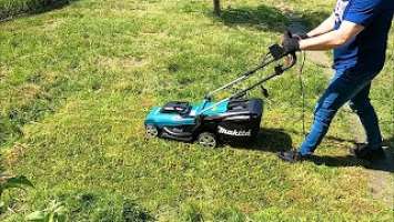 Elektryczna kosiarka do trawy MAKITA ELM3720 1400W - unboxing, test
