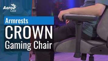 CROWN AeroSuede Gaming Chair - Two Directional Armrests