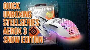 Quick Unboxing Steelseries Aerox 3 2022 Snow Edition | Best lightweight gaming mouse