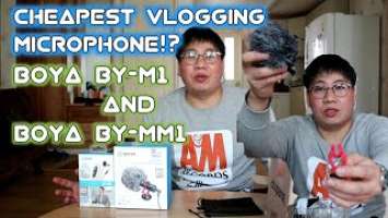 Murang microphone for vlogging,BOYA BY-MM1 and BOYA BY-M1 unboxing and testing,best cheap microphone