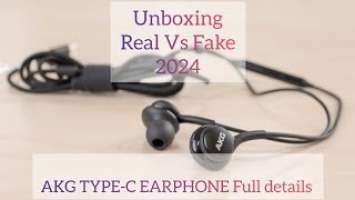 AKG Type-C Earphone unboxing 2023  Real vs Fake details #samsung #bestearphones