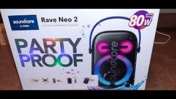 Newly Released! ‍ Soundcore Rave Neo 2 Bluetooth  Party Speaker - Unboxing, Sound & Light Demo