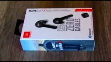 JBL Tune 215TWS pure bass zero cables Earbud headphones unboxing | Wireless Earbud with dual connect
