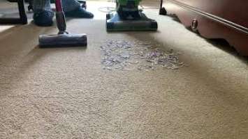 Dyson V8 Motorhead Origin vs. Bissell PowerForce Helix Turbo Rewind: Shredded Paper Test