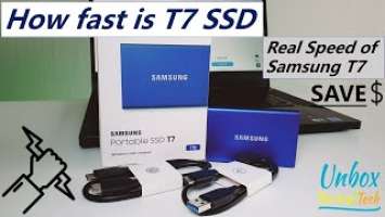 Samsung T7 external SSD [Portable Storage] Read/Write/Render Speed Test | Benchmark | Unbox/Review