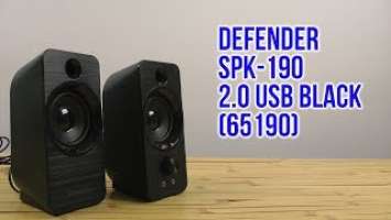 Распаковка Defender SPK-190 2.0 USB Black 65190