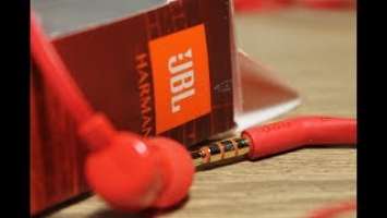 JBL T110 by HARMAN RED, Гарнитура.Распаковка#romchik channel.