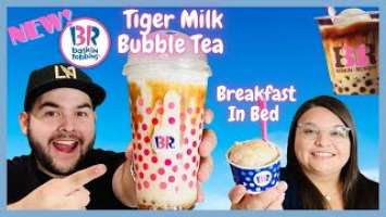 NEW Baskin Robbins Tiger Milk Bubble Tea & Breakfast in Bed Ice Cream Review
