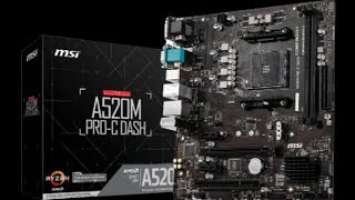 MSI A520M PRO-C DASH Motherboard Unboxing and Overview