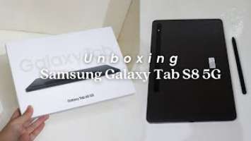 Samsung Galaxy Tab S8 5G Unboxing | Graphite 128gb