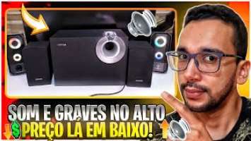 Graves POTENTES, som ALTO e Preço BAIXO! Caixa de Som Edifier M206BT BLUETOOTH