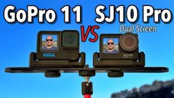 SJCAM SJ10 Pro Dual Screen VS GoPro 11 - Camera Comparison!