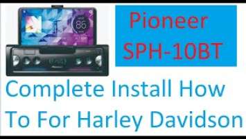 Pioneer SPH-10BT Harley Davidson Radio Swap - Car Audio Bluetooth Phone