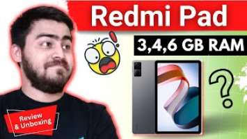 Redmi Pad Tablet (3,4,6 RAM) Review & Unboxing / Best Redmi PAD To Buy In India / Honest Review