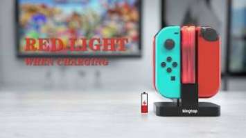 KINGTOP Charging Dock Stand for Nintendo Switch Joy-Con Controllers Charger Station
