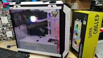 Core i9 12900K PC build with Asus ROG STRIX Z690 F GAMING WIFI and TUF Gaming GT501, iCUE H150i 360m