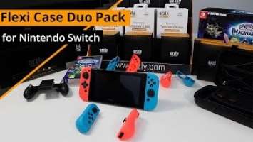 Orzly - Flexi case Duo Pack for Nintendo Switch Joy-con Controllers