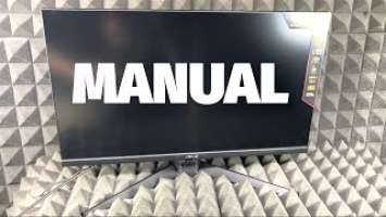 Setup Manual Guide ASUS TUF 27" QHD 170Hz 1ms GTG IPS LED G-Sync FreeSync Gaming Monitor (VG27AQ1A)