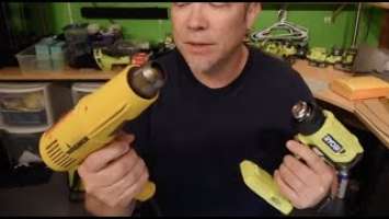 Ryobi One+ Heat Gun vs. Corded Heat Gun
