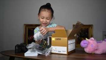 Unboxing NIKON D850 by kids