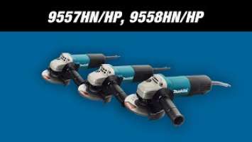 Makita 9557HN, 9557HP,  9558HN, 9558HP Сетевые УШМ от Макита | Обзор, комплектации, характеристика