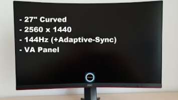 AOC CQ27G2U (CQ27G2) Review - Curved and Capable