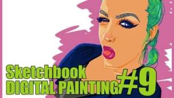 Wacom - Cintiq 22 HD - Digital painting Speed - Autodesk Sketchbook - Photoshop CS6 - Using Wacom