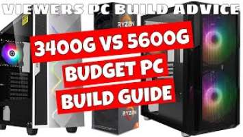 AMD BUDGET Fortnite Gaming PC Build Guide 3400G VS 5600G - Viewers PC Build Options