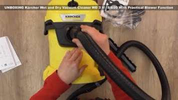 UNBOXING Kärcher Wet and Dry Vacuum Cleaner WD 3 V 15/4/20 With Blower Function - Bob The Tool Man