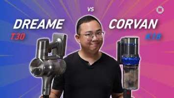 Dreame T30 vs Corvan K18: which is the better RM1000 cordless vacuum?