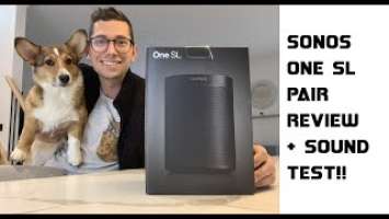 Sonos one SL pair review + sound test - 2 class d amps nice!!!