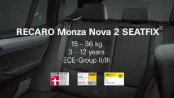 Детское автокресло RECARO Monza Nova 2 SEATFIX - установка в автомобиль.