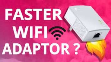 Can you get faster WiFi with POWERLINE adapter? Does this TL-WPA4220 KIT work? TheTechieGuy
