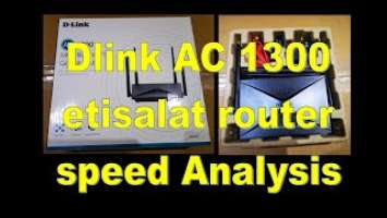 Dlink DIR-853/ET etisalat router internet speed test analysis