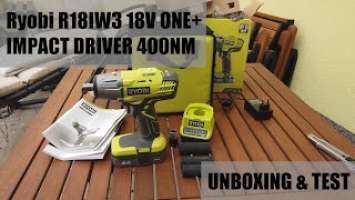 Test Impact Wrench Ryobi R18IW3-120S 18V ONE+ 400NM