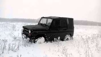 УАЗ на И-520 "Пилигрим" по снегу
