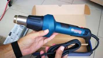 Unpacking / unboxing heat guns Bosch GHG 20-60 06012A6400  3165140889551