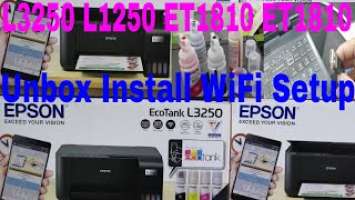 EPSON L3250 L1250 ET 2810 ET 1810 unboxing review and network setup