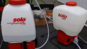 Review of Solo 416-Li & Solo 417 battery powered backpack sprayers!